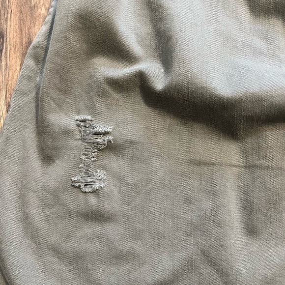 RED JEANS NYC Premium Vintage Clothing Roll Tab Sleeve Military Utility Dress L - Picture 6 of 16